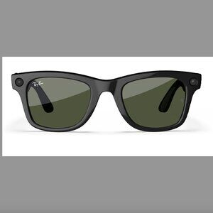 Ray-Ban Meta Wayfarer, Shiny Black / G15 Green, Standard